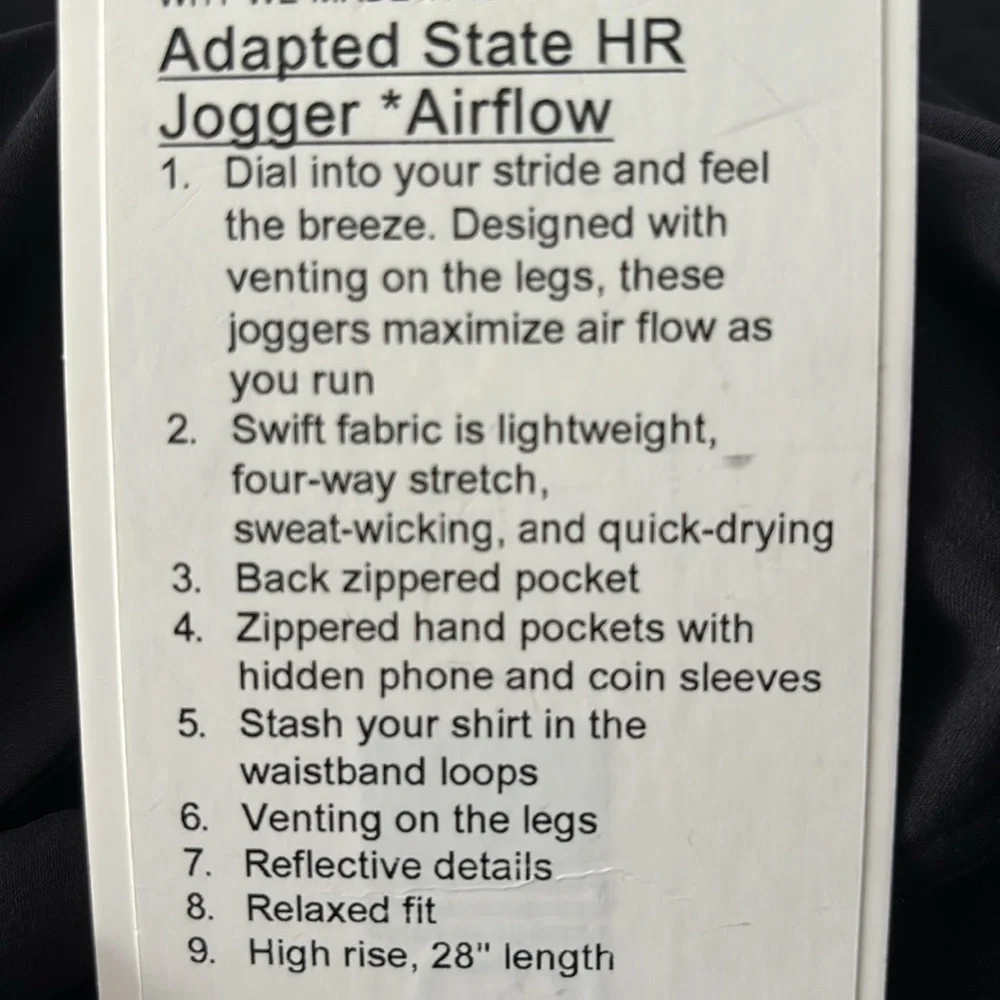 Lululemon Adapted State High-Rise Jogger *Airflow Black - Picture 3 of 11